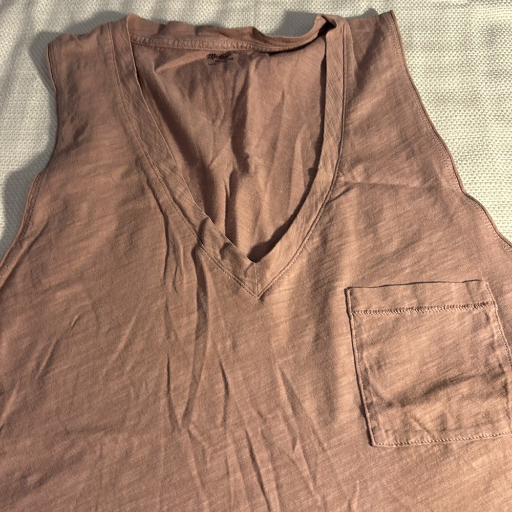 Madewell Tank Tops in Rust, Mauve, and Striped Red - Picture 3 of 14